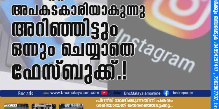 ഇന്‍സ്റ്റഗ്രാം 'അപകടകാരിയാകുന്നു'; അറിഞ്ഞിട്ടും ഒന്നും ചെയ്യാതെ ഫേസ്ബുക്ക്.!