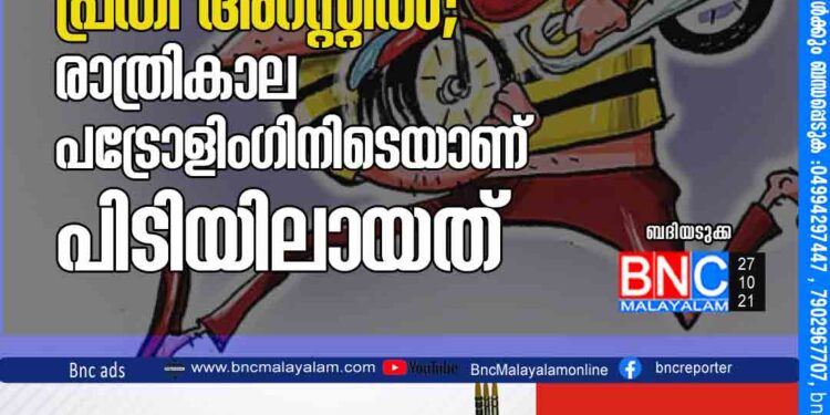 ബൈക് മോഷണകേസിലെ പ്രതി അറസ്റ്റില്‍; രാത്രികാല പട്രോളിംഗിനിടെയാണ് പിടിയിലായത്