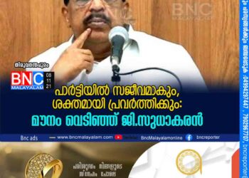 പാര്‍ട്ടിയില്‍ സജീവമാകും, ശക്തമായി പ്രവര്‍ത്തിക്കും: മൗനം വെടിഞ്ഞ് ജി.സുധാകരൻ