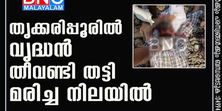 തൃക്കരിപ്പൂരിൽ വൃദ്ധൻ തീവണ്ടി തട്ടി മരിച്ച നിലയിൽ.