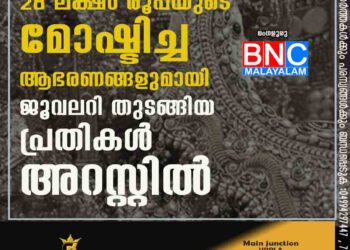 28 ലക്ഷം രൂപയുടെ മോഷ്ടിച്ച ആഭരണങ്ങളുമായി ജൂവലറി തുടങ്ങിയ പ്രതികൾ അറസ്റ്റിൽ