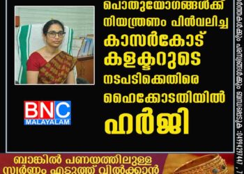 പൊതുയോഗങ്ങൾക്ക് നിയന്ത്രണം പിൻവലിച്ച കാസർകോട് കളക്ടറുടെ നടപടിക്കെതിരെ ഹൈക്കോടതിയിൽ ഹർജി