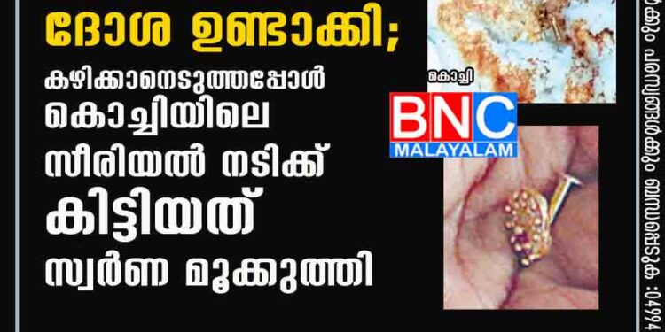 കടയിൽ നിന്ന് വാങ്ങിയ മാവ് കൊണ്ട് ദോശ ഉണ്ടാക്കി; കഴിക്കാനെടുത്തപ്പോൾ കൊച്ചിയിലെ സീരിയൽ നടിക്ക് കിട്ടിയത് സ്വർണ മൂക്കുത്തി