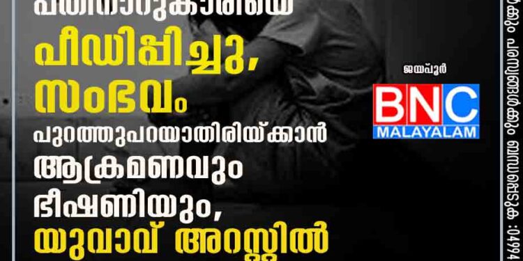 യുട്യൂബിൽ താരമാക്കാമെന്ന് വാഗ്ദാനം നൽകി പതിനാറുകാരിയെ പീഡിപ്പിച്ചു, സംഭവം പുറത്തുപറയാതിരിയ്ക്കാൻ ആക്രമണവും ഭീഷണിയും, യുവാവ് അറസ്റ്റിൽ