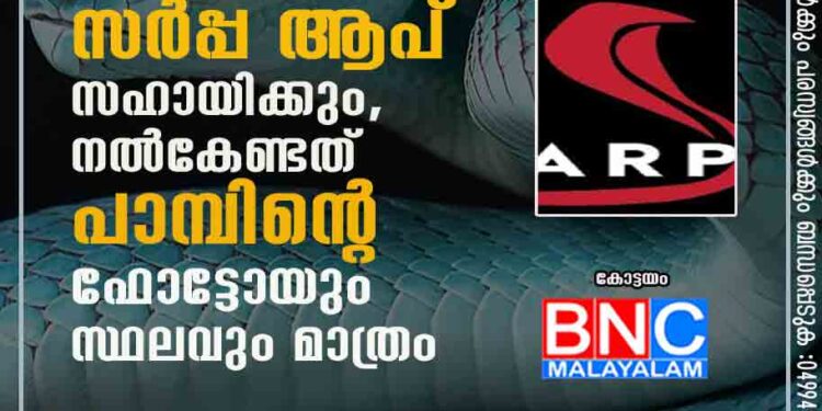 പാമ്പിനെ പിടിക്കണോ? എങ്കിൽ സർപ്പ ആപ് സഹായിക്കും, നൽകേണ്ടത് പാമ്പിന്റെ ഫോട്ടോയും സ്ഥലവും മാത്രം