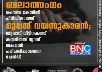 എൺപത്തിയേഴുകാരിയെ ബലാത്സംഗം ചെയ്‌ത കേസിൽ പിടിയിലായത് മുപ്പത് വയസുകാരൻ; യുവാവ് വീട്ടിനകത്ത് കയറിയത് ഗ്യാസ് തകരാർ പരിഹരിക്കാനെന്ന പേരിൽ