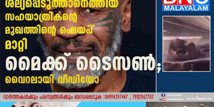 വിമാനയാത്രയ്‌ക്കിടെ ശല്യപ്പെടുത്താനെത്തിയ സഹയാത്രികന്റെ മുഖത്തിന്റെ ഷെയ്‌പ് മാറ്റി മൈക്ക് ടൈസൺ; വൈറലായി വീഡിയോ