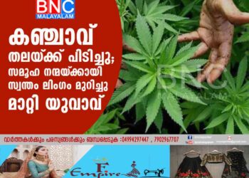 കഞ്ചാവ് തലയ്‌ക്ക് പിടിച്ചു; സമൂഹ നന്മയ്‌ക്കായി സ്വന്തം ലിംഗം മുറിച്ചു മാറ്റി യുവാവ്