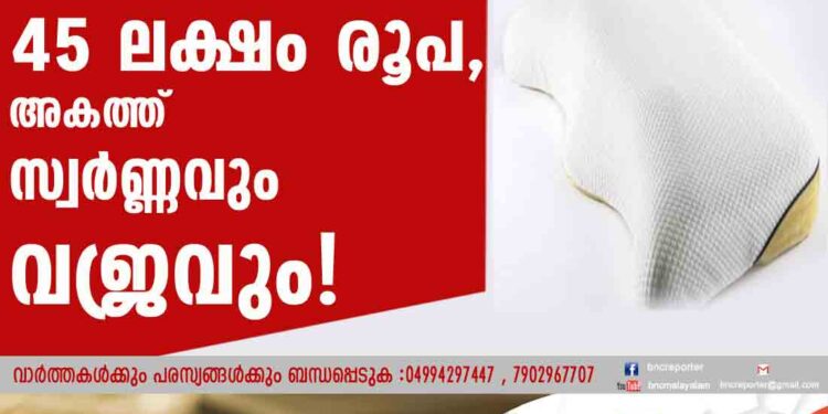 ഒരു തലയണയുടെ വില 45 ലക്ഷം രൂപ, അകത്ത് സ്വർണ്ണവും വജ്രവും!