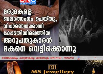 മരുമകളെ ബലാത്സംഗം ചെയ്തു, വിചാരണയ്ക്കായി കോടതിയിലെത്തിയ അറുപതുകാരൻ മകനെ വെട്ടിക്കൊന്നു