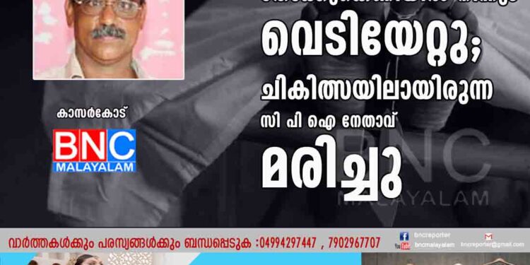 കാട്ടുപന്നിക്ക് വച്ച തോക്കുകെണിയിൽ നിന്നും വെടിയേറ്റു; ചികിത്സയിലായിരുന്ന സി പി ഐ നേതാവ് മരിച്ചു