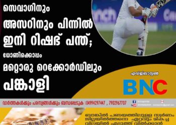 സെവാഗിനും അസറിനും പിന്നില്‍ ഇനി റിഷഭ് പന്ത്; ധോണിക്കൊപ്പം മറ്റൊരു റെക്കോര്‍ഡിലും പങ്കാളി