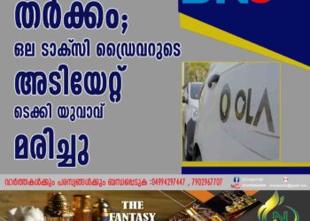 ഒ.ടി.പി. പറയുന്നതിനെച്ചൊല്ലി തര്‍ക്കം; ഒല ടാക്‌സി ഡ്രൈവറുടെ അടിയേറ്റ് ടെക്കി യുവാവ് മരിച്ചു