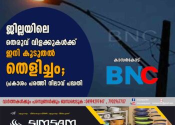 ജില്ലയിലെ തെരുവ് വിളക്കുകള്‍ക്ക് ഇനി കൂടുതല്‍ തെളിച്ചം; പ്രകാശം പരത്തി നിലാവ് പദ്ധതി