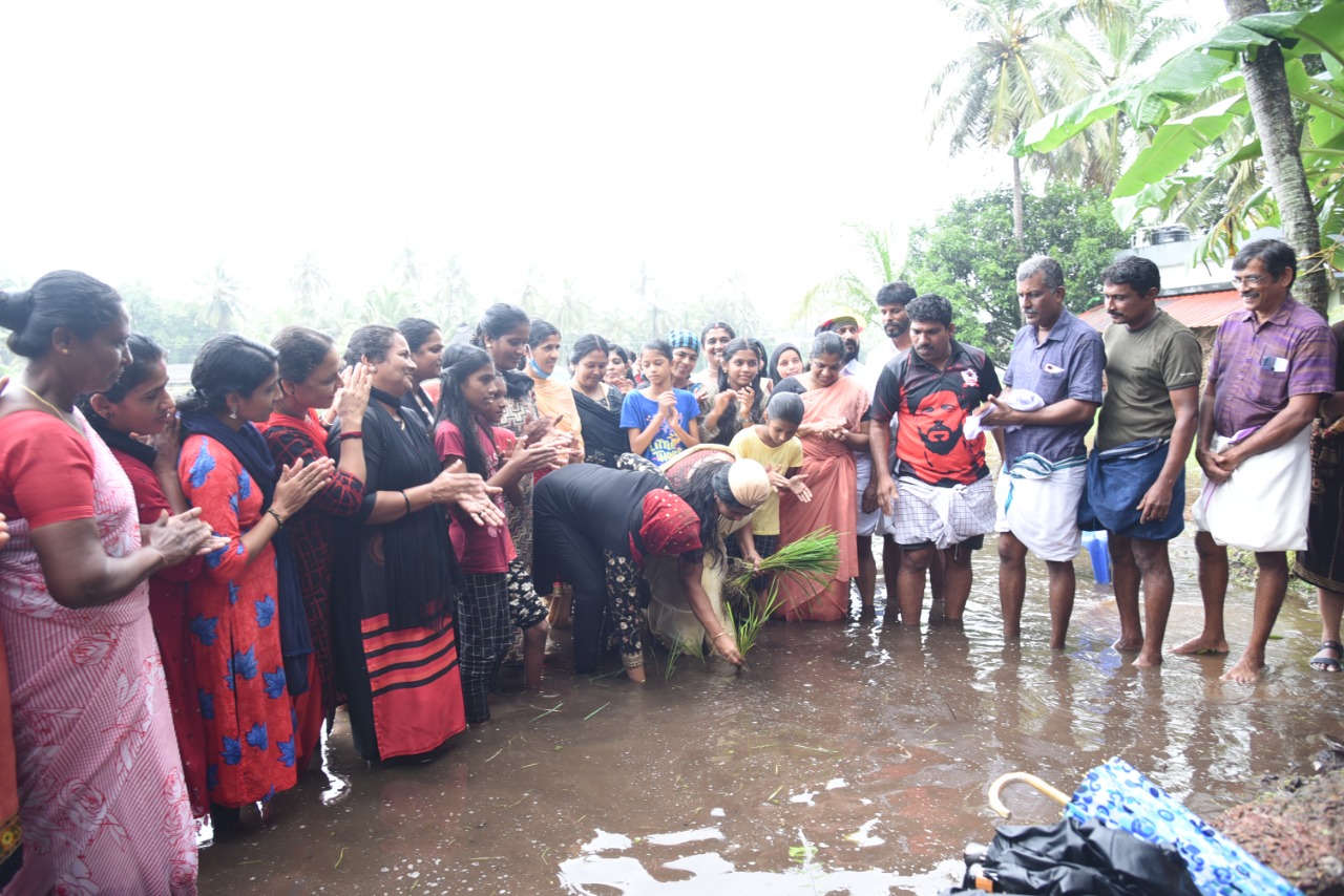 ഒഴിഞ്ഞ വളപ്പിൽ നടന്ന കാഞ്ഞങ്ങാട് നഗരസഭ കുടുംബശ്രീ സിഡിഎസ് സെക്കൻഡിന്റെ മഴപ്പൊലിമ