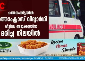 പത്തനംതിട്ടയില്‍ പത്താംക്ലാസ് വിദ്യാര്‍ഥി വീട്ടിലെ അടുക്കളയില്‍ മരിച്ച നിലയില്‍