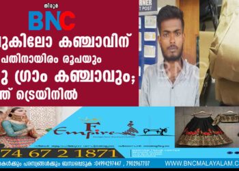 നാലുകിലോ കഞ്ചാവിന് കൂലി പതിനായിരം രൂപയും നൂറു ഗ്രാം കഞ്ചാവും; കടത്ത് ട്രെയിനില്‍