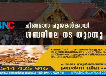 ചിങ്ങമാസ പൂജകള്‍ക്കായി ശബരിമല നട തുറന്നു