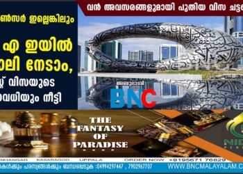 സ്‌പോൺസർ ഇല്ലെങ്കിലും ഇനി യു എ ഇയിൽ ജോലി നേടാം, ടൂറിസ്റ്റ് വിസയുടെ കാലാവധിയും നീട്ടി