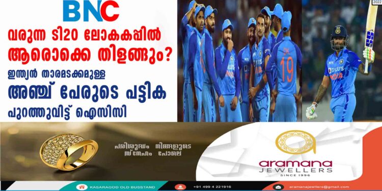 വരുന്ന ടി20 ലോകകപ്പില്‍ ആരൊക്കെ തിളങ്ങും? ഇന്ത്യന്‍ താരമടക്കമുള്ള അഞ്ച് പേരുടെ പട്ടിക പുറത്തുവിട്ട് ഐസിസി