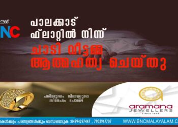 പാലക്കാട് ഫ്ലാറ്റിൽ നിന്ന് ചാടി വീട്ടമ്മ ആത്മഹത്യ ചെയ്തു