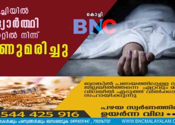 കൊച്ചിയിൽ വിദ്യാർത്ഥി ഫ്ളാറ്റിൽ നിന്ന് വീണുമരിച്ചു