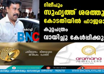 ദിലീപും സുഹൃത്ത് ശരത്തും കോടതിയില്‍ ഹാജരായി; കുറ്റപത്രം വായിച്ചു കേള്‍പ്പിക്കും