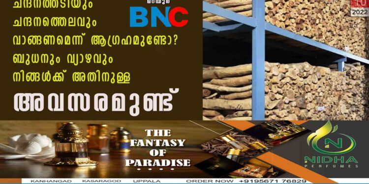 ചന്ദനത്തടിയും ചന്ദനത്തെലവും വാങ്ങണമെന്ന് ആഗ്രഹമുണ്ടോ?ബുധനും വ്യാഴവും നിങ്ങൾക്ക് അതിനുള്ള അവസരമുണ്ട്