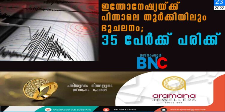 ഇന്തോനേഷ്യയ്ക്ക് പിന്നാലെ തുർക്കിയിലും ഭൂചലനം; 35 പേർക്ക് പരിക്ക്