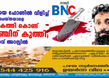 ഭാര്യയെ ഫോണില്‍ വിളിച്ച് ശല്യം ചെയ്തയാളെ മീന്‍ കത്തി കൊണ്ട് നെഞ്ചിന് കുത്തി; യുവാവ് അറസ്റ്റില്‍