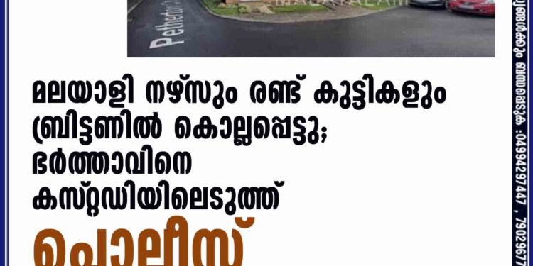 മലയാളി നഴ്‌സും രണ്ട് കുട്ടികളും ബ്രിട്ടണിൽ കൊല്ലപ്പെട്ടു; ഭർത്താവിനെ കസ്‌റ്റഡിയിലെടുത്ത് പൊലീസ്