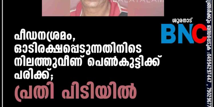 പീഡനശ്രമം, ഓടിരക്ഷപ്പെടുന്നതിനിടെ നിലത്തുവീണ് പെണ്‍കുട്ടിക്ക് പരിക്ക്; പ്രതി പിടിയില്‍