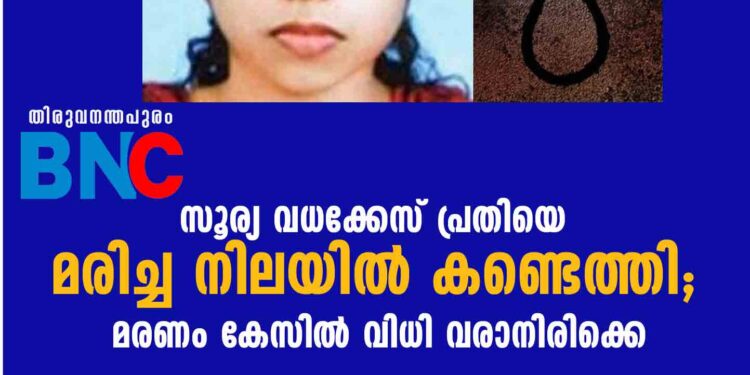 സൂര്യ വധക്കേസ് പ്രതിയെ മരിച്ച നിലയിൽ കണ്ടെത്തി; മരണം കേസിൽ വിധി വരാനിരിക്കെ