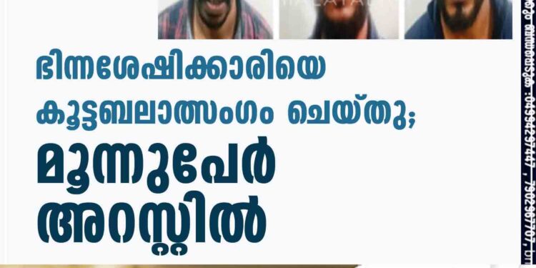 ഭിന്നശേഷിക്കാരിയെ കൂട്ടബലാത്സംഗം ചെയ്തു; മൂന്നുപേര്‍ അറസ്റ്റില്‍