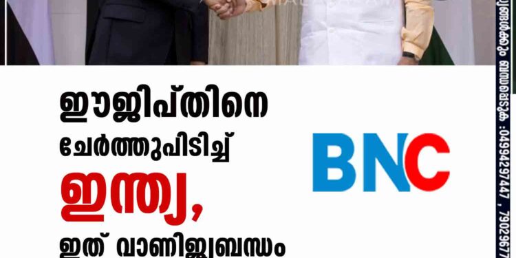 ഈജിപ്തിനെ ചേർത്തുപിടിച്ച് ഇന്ത്യ, ഇത് വാണിജ്യബന്ധം