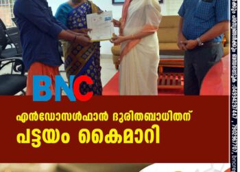 എന്‍ഡോസള്‍ഫാന്‍ ദുരിതബാധിതന് പട്ടയം കൈമാറി