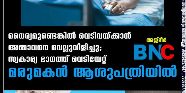 ധൈര്യമുണ്ടെങ്കിൽ വെടിവയ്ക്കാൻ അമ്മാവനെ വെല്ലുവിളിച്ചു; സ്വകാര്യ ഭാഗത്ത് വെടിയേറ്റ് മരുമകൻ ആശുപത്രിയിൽ