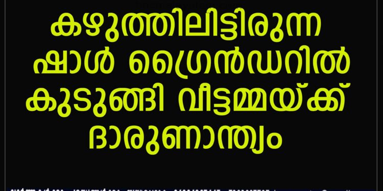 കഴുത്തിലിട്ടിരുന്ന ഷാള്‍ ഗ്രൈന്‍ഡറില്‍ കുടുങ്ങി വീട്ടമ്മയ്ക്ക് ദാരുണാന്ത്യം,