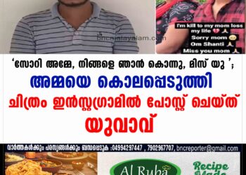 അമ്മയെ കൊലപ്പെടുത്തി ചിത്രം ഇന്‍സ്റ്റഗ്രാമില്‍ പോസ്റ്റ് ചെയ്ത് യുവാവ്