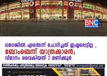 ലഗേജില്‍ എന്തെന്ന് ചോദിച്ചത് ഇഷ്ടപ്പെട്ടില്ല , ബോംബെന്ന് യാത്രക്കാരന്‍; വിമാനം വൈകിയത് 2 മണിക്കൂര്‍