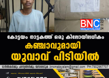 കോട്ടയം നാട്ടകത്ത് ഒരു കിലോയിലധികം കഞ്ചാവുമായി യുവാവ് പിടിയിൽ