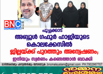 പൂച്ചക്കാട്  അബ്ദുള്‍ ഗഫൂര്‍ ഹാജിയുടെ കൊലക്കേസില്‍  ജില്ലയ്ക്ക് പുറത്തും അന്വേഷണം;ഇനിയും സ്വർണം കണ്ടെത്താൻ ബാക്കി